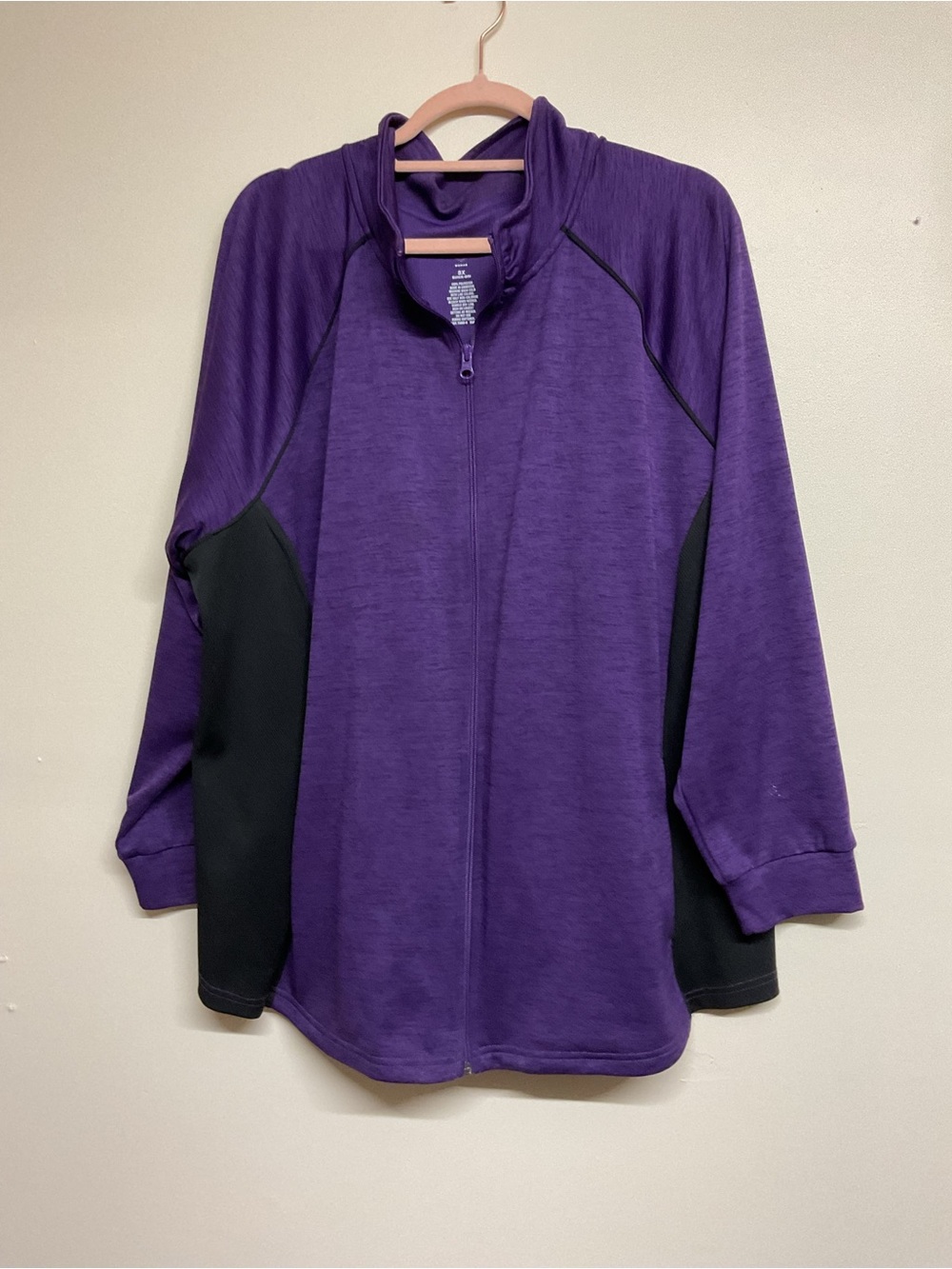 St. John's Bay Purple and Black Full-Zip Jacket